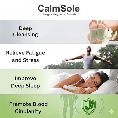 Deep Cleansing Foot Pads for Detox & Relaxation | Internal Toxin Removal, Pain Relief, Better Sleep & Circulation for Men & Women(BUY 1 GET 1 FREE)