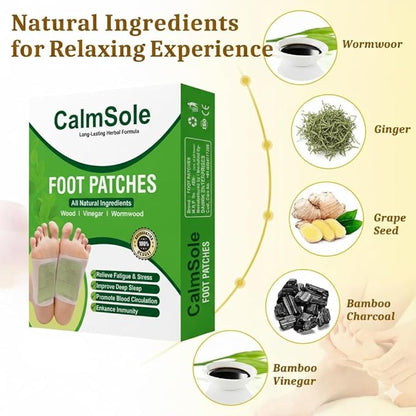 Deep Cleansing Foot Pads for Detox & Relaxation | Internal Toxin Removal, Pain Relief, Better Sleep & Circulation for Men & Women(BUY 1 GET 1 FREE)