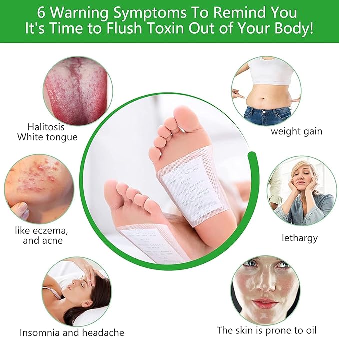 Deep Cleansing Foot Pads for Detox & Relaxation | Internal Toxin Removal, Pain Relief, Better Sleep & Circulation for Men & Women(BUY 1 GET 1 FREE)