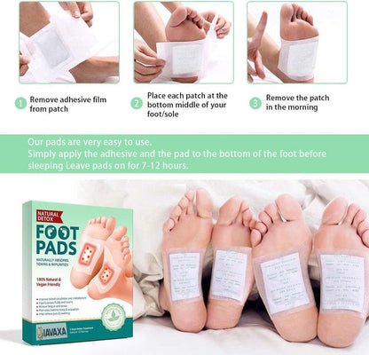 Deep Cleansing Foot Pads for Detox & Relaxation | Internal Toxin Removal, Pain Relief, Better Sleep & Circulation for Men & Women(BUY 1 GET 1 FREE)