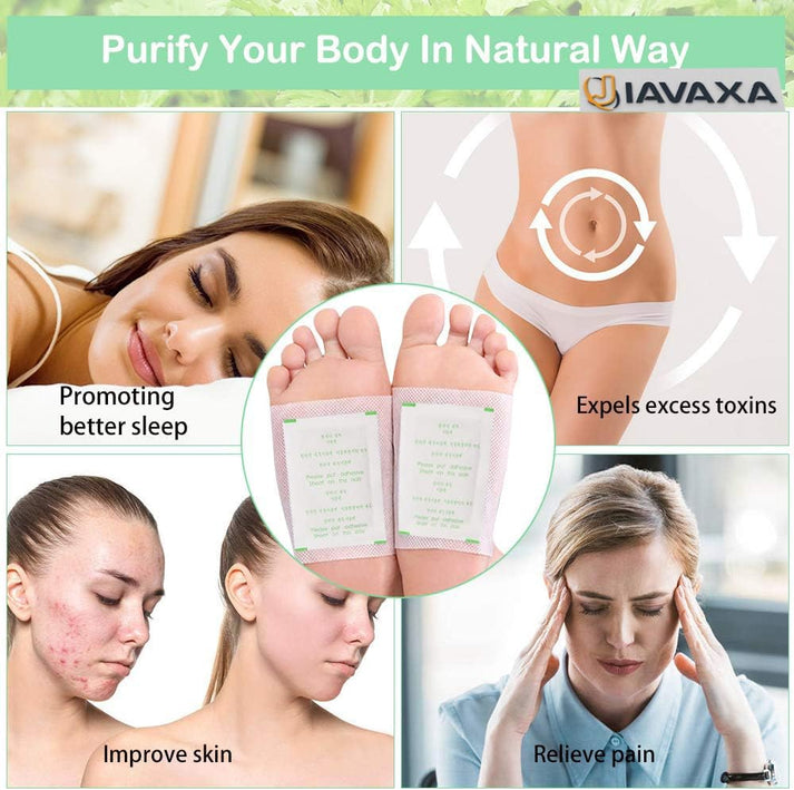 Deep Cleansing Foot Pads for Detox & Relaxation | Internal Toxin Removal, Pain Relief, Better Sleep & Circulation for Men & Women(BUY 1 GET 1 FREE)